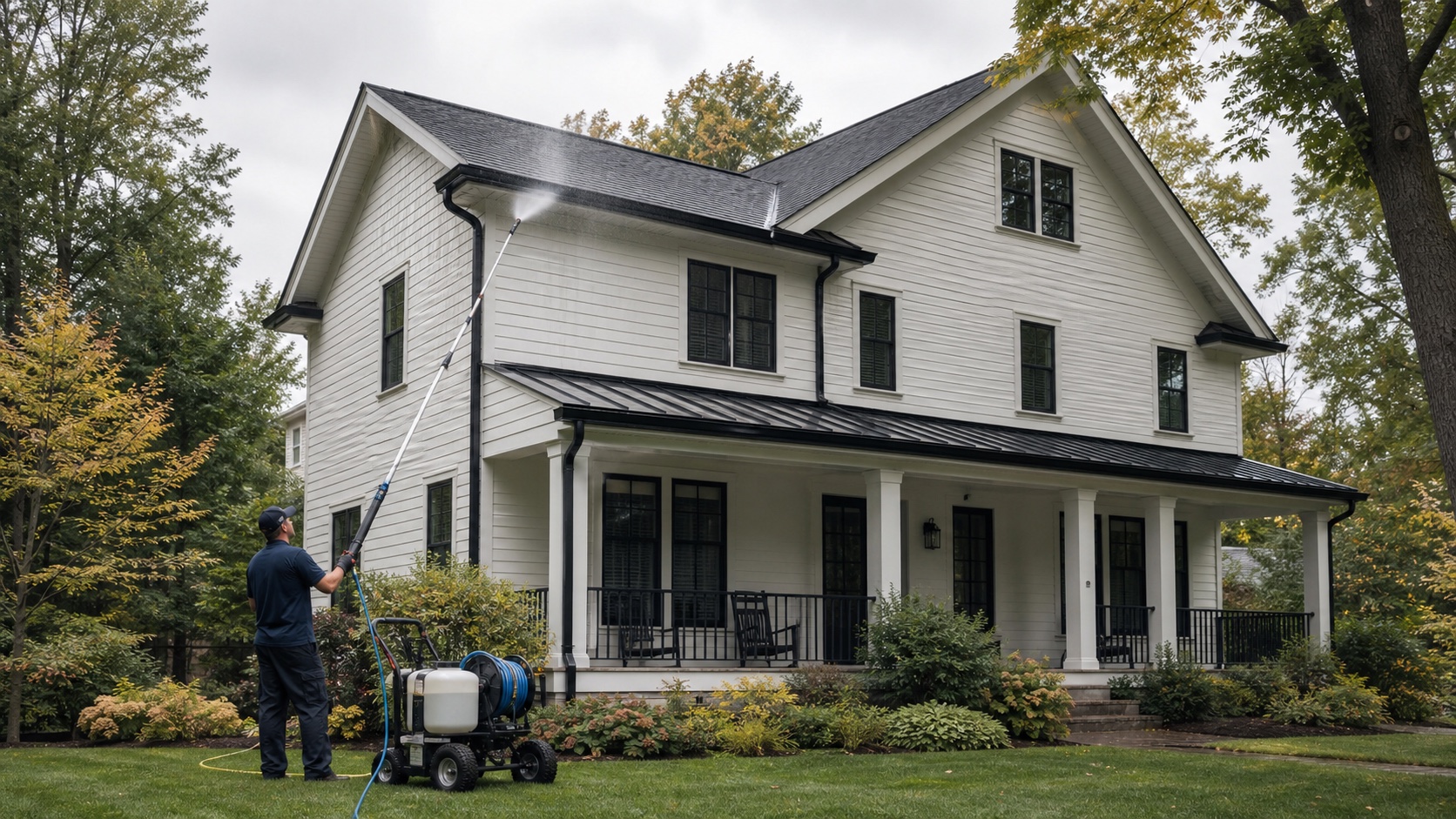 A cleaner facade without harsh pressure