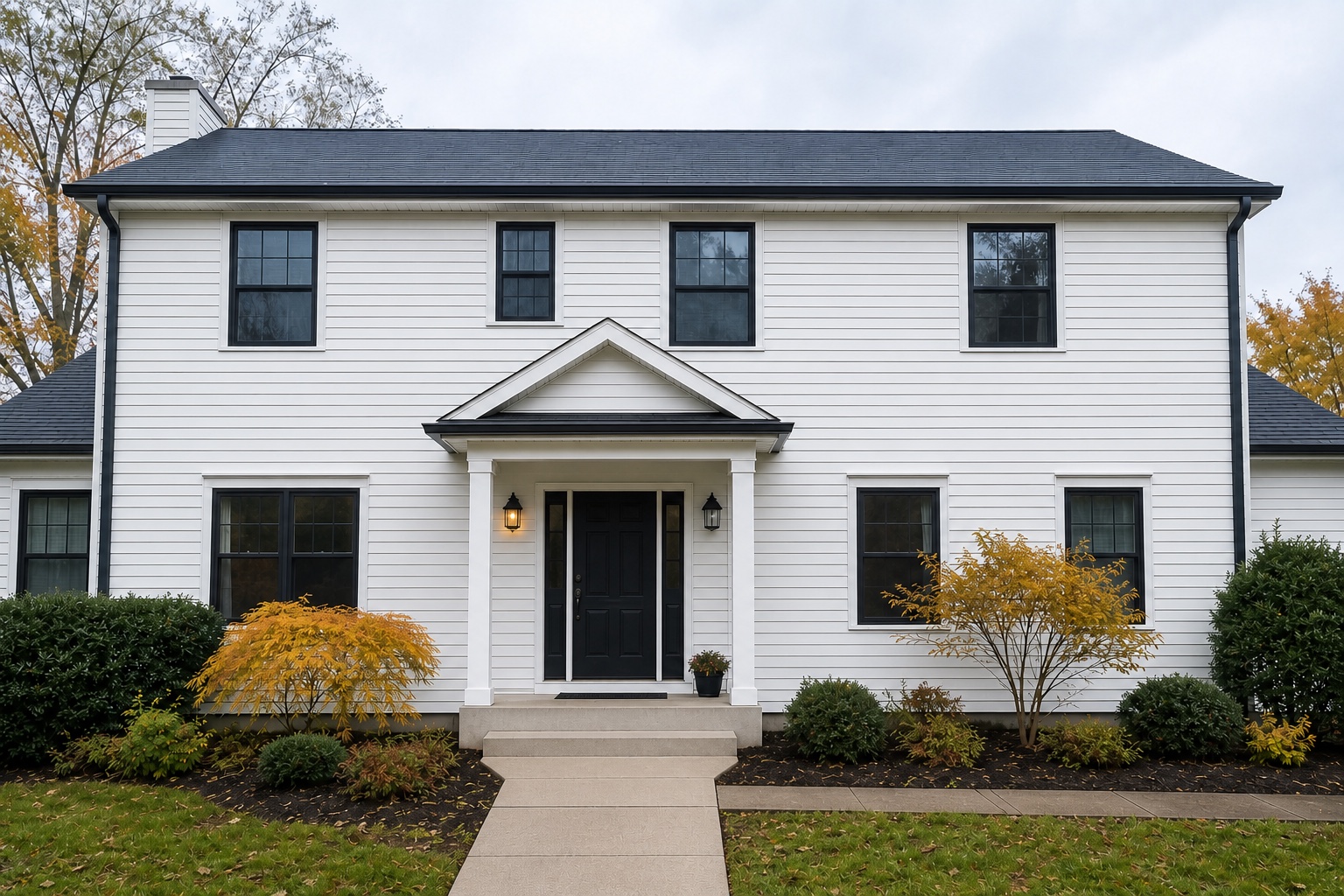 Bright siding and clear gutters in one visit